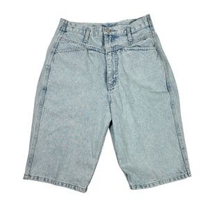 Vintage Nuovo Light Wash Denim Shorts Mom High Rise Juniors Size 7 27in Waist
